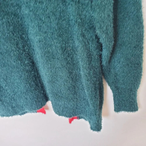 Blizzard Bay Vintage Christmas Ugly Knit Open Cardigan Sweater Size Small Pocket - Picture 12 of 13